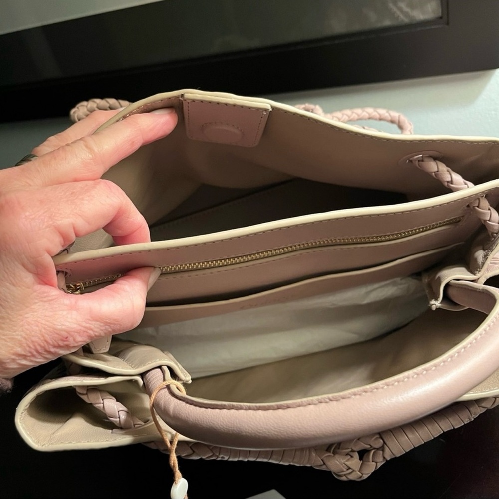 Large Quince Beige Woven Tote/Shoulder Bag - Taupe - Picture 12 of 13